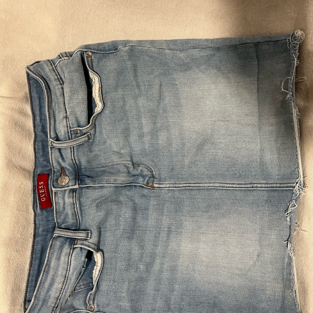 Guess Denim Skirt with Silver Button